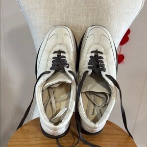 Men's White and Black Sneakers